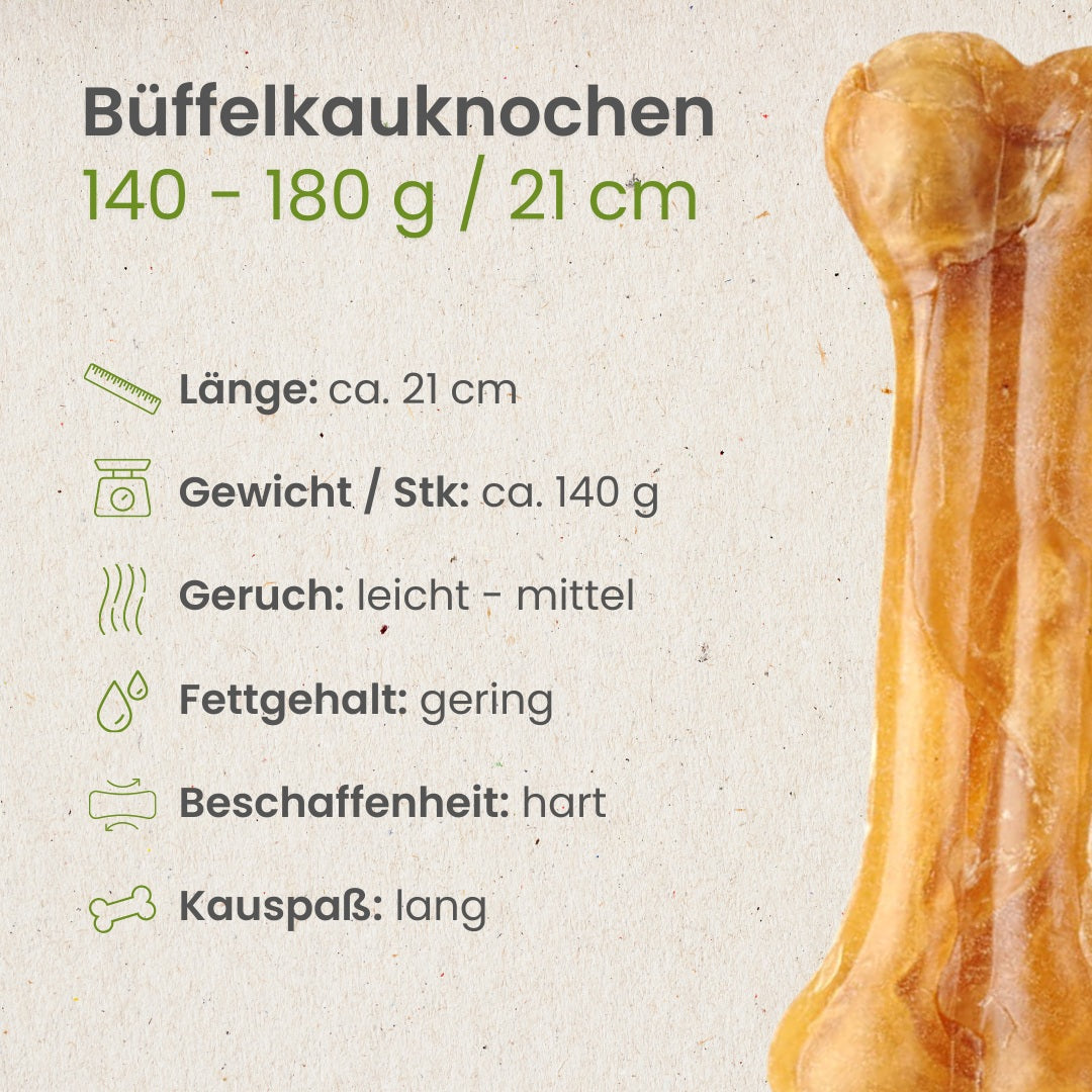 Büffelknochen, 140-180g / 21cm