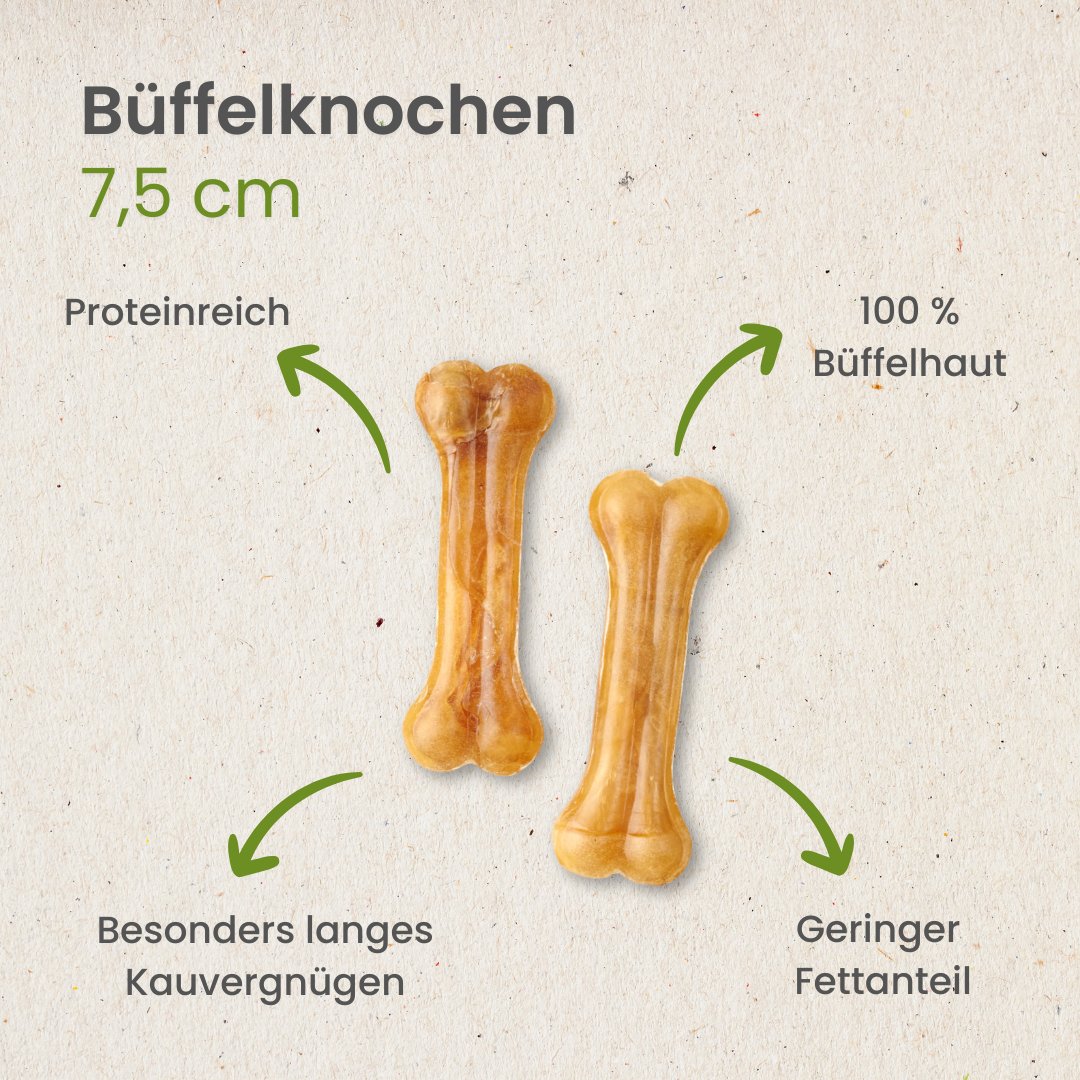 Büffelknochen, 7,5 cm