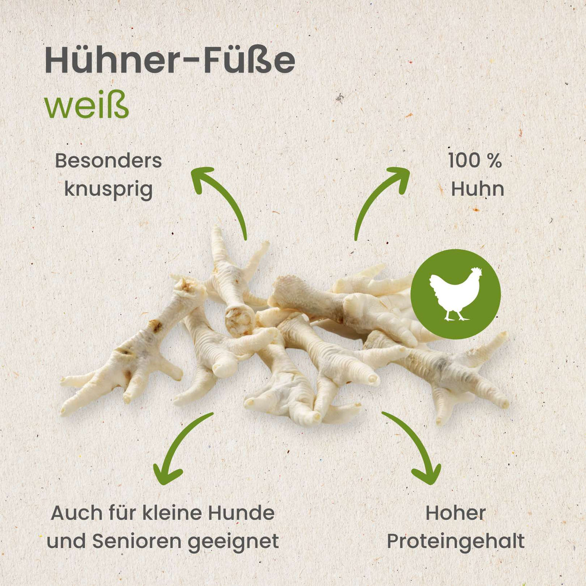 Hühner-Füße, weiß