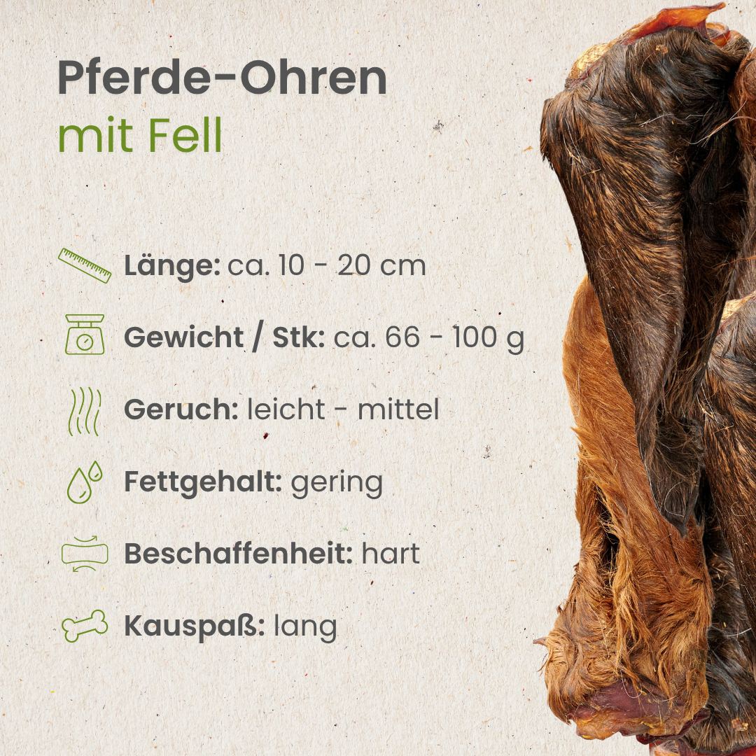 Pferde-Ohren mit Fell - Stückware