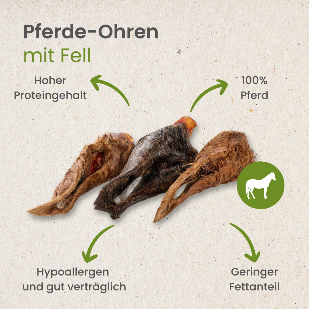 Pferde-Ohren mit Fell - Stückware