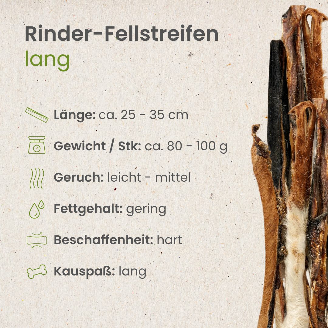 Rinder-Fellstreifen, lang