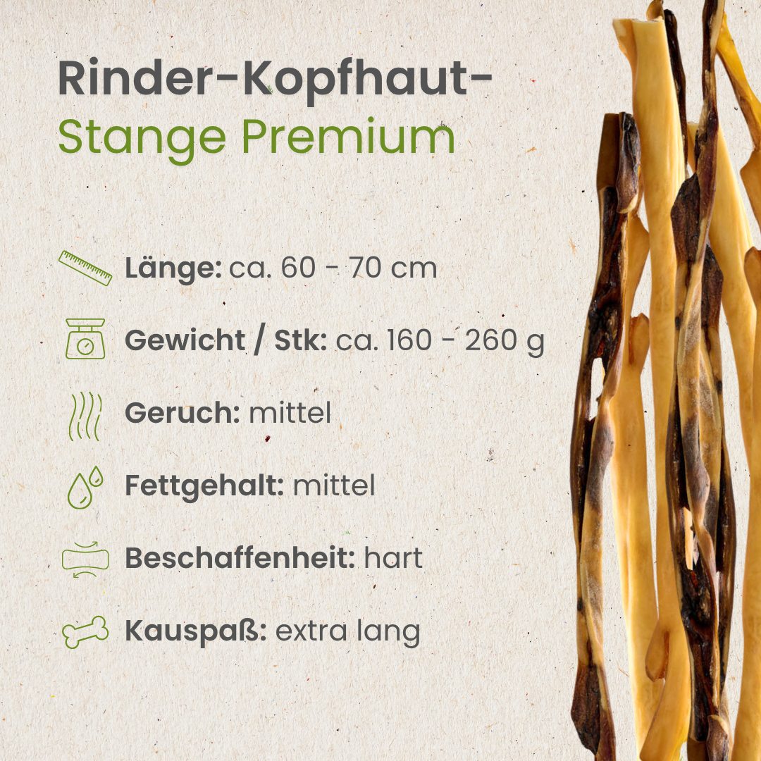 Rinder-Kopfhaut-Stange Premium Qualität
