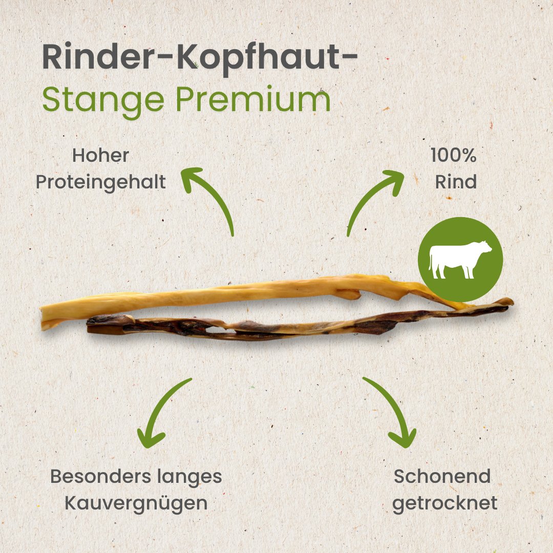 Rinder-Kopfhaut-Stange Premium Qualität